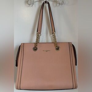 Karl Lagerfeld Blush Tote with Gold Accents
